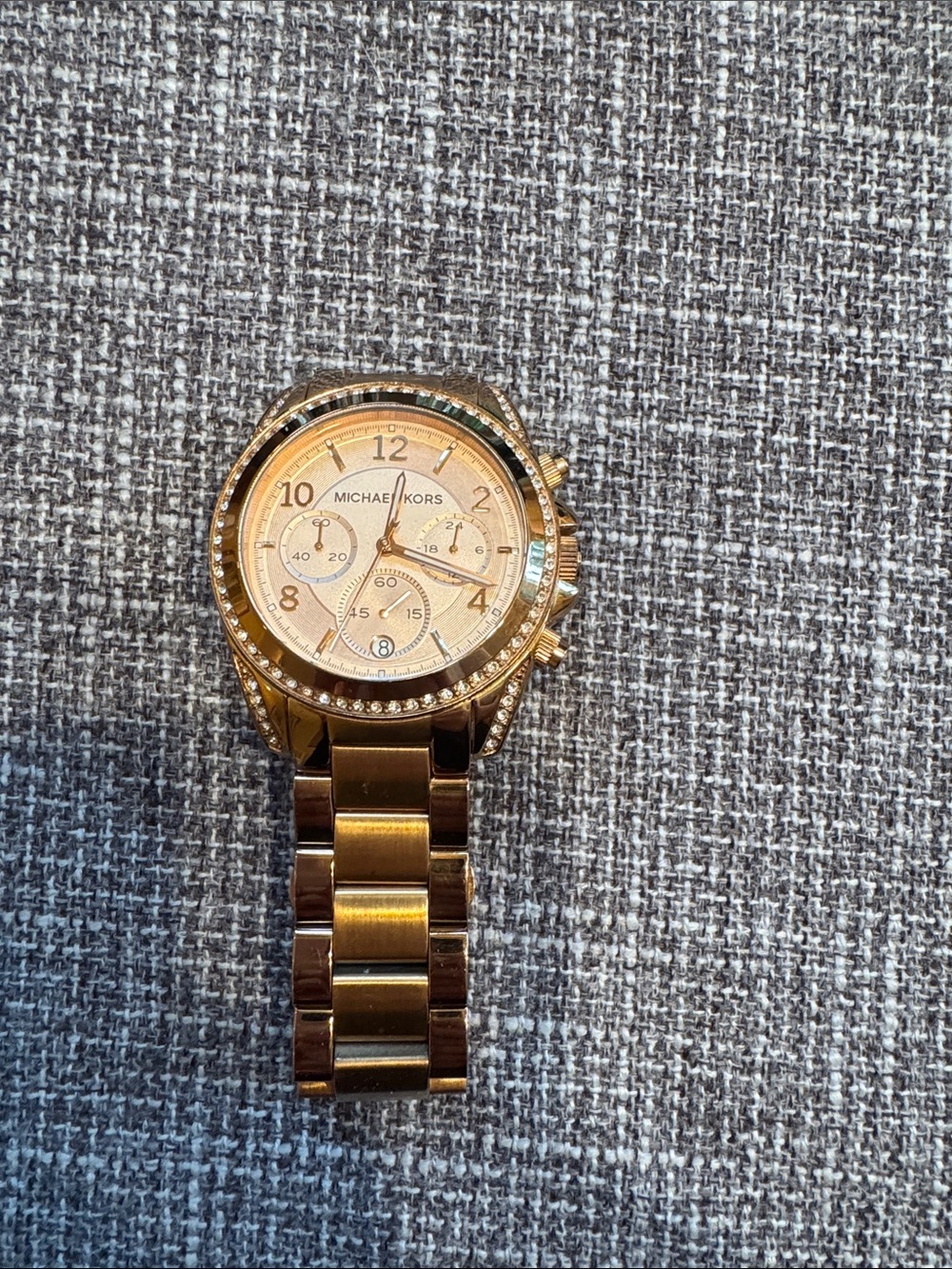 Michael Kors Rose Gold Crystal-Accented Chronograph Watch - Picture 2 of 5